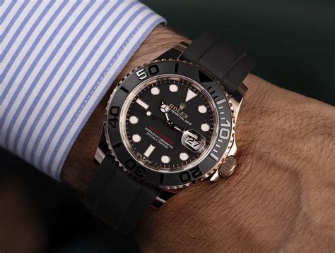 rolex yachtmaster rose gold black|Rolex yacht master 16622 40mm.